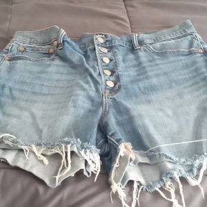 GAP button fly mid rise jeans shorts 33